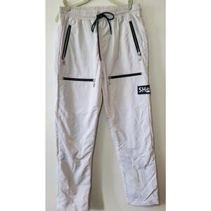 Tiger Shvrk Mens M Jogger Pants Shark Patch Hook & Loop Zipper Size Medium BAPE
